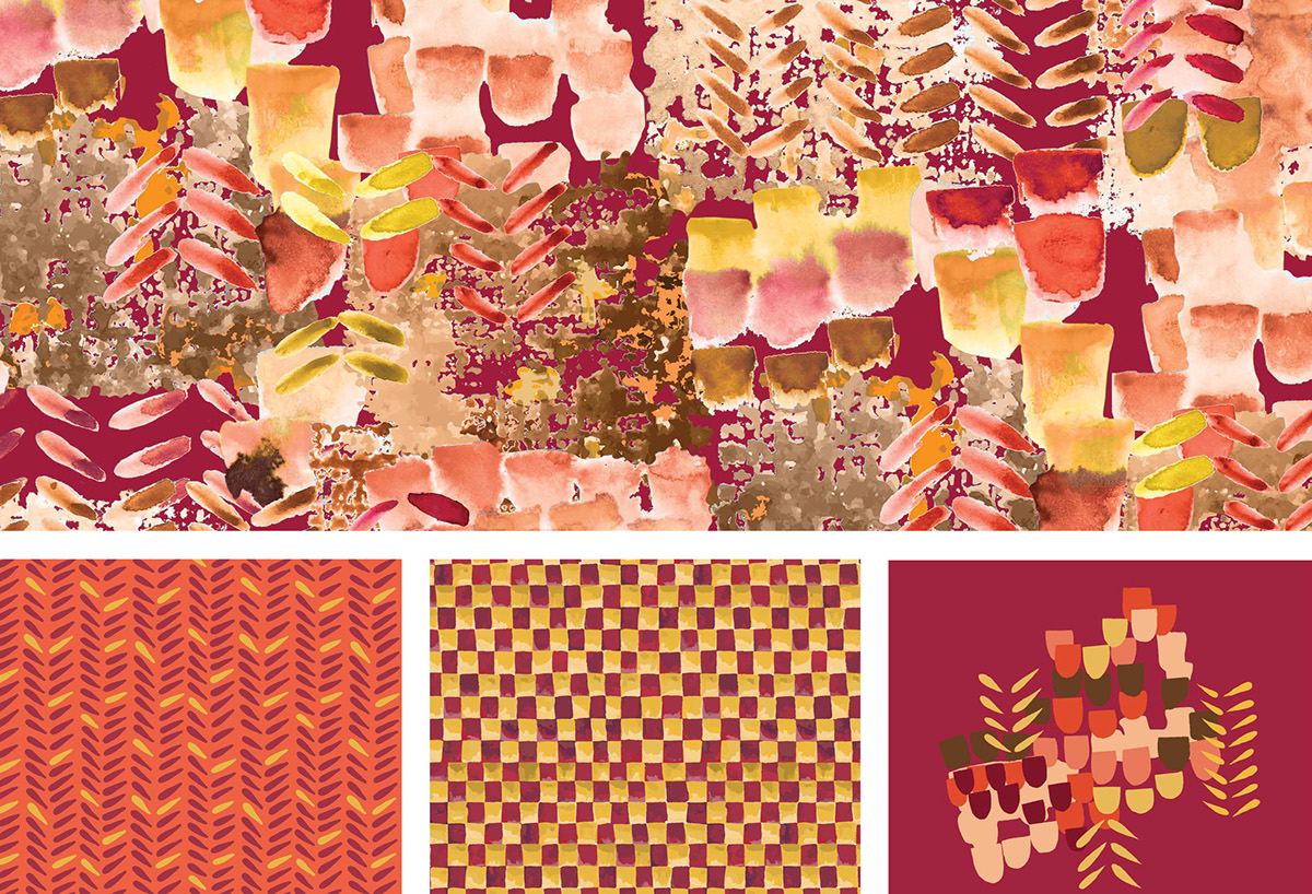 Adobe Portfolio print pattern painterly wallpaper