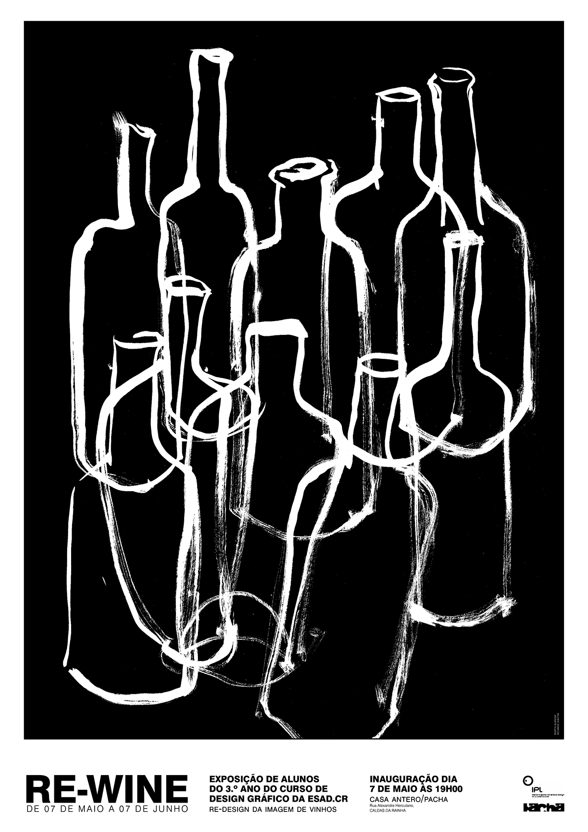 Re-Wine wine poster Ricardo Dantas Marta Almeida caldas da rainha ESAD esad.cr dantas almeida vinho alcool Exposição exhibit exposition