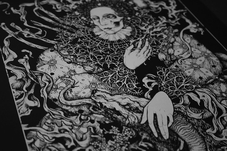 t-shirt dark death devil skull sceleton metal monsters rottenfantom dotwork black animals graphical taro