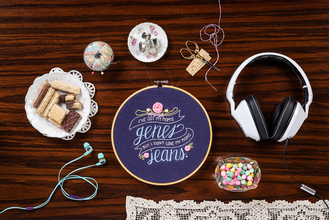 lettering HAND LETTERING Embroidery Skullcandy typography   Mother's Day