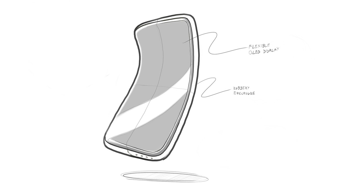 phone smartphone flexible textile fabric tech device future concept wireless