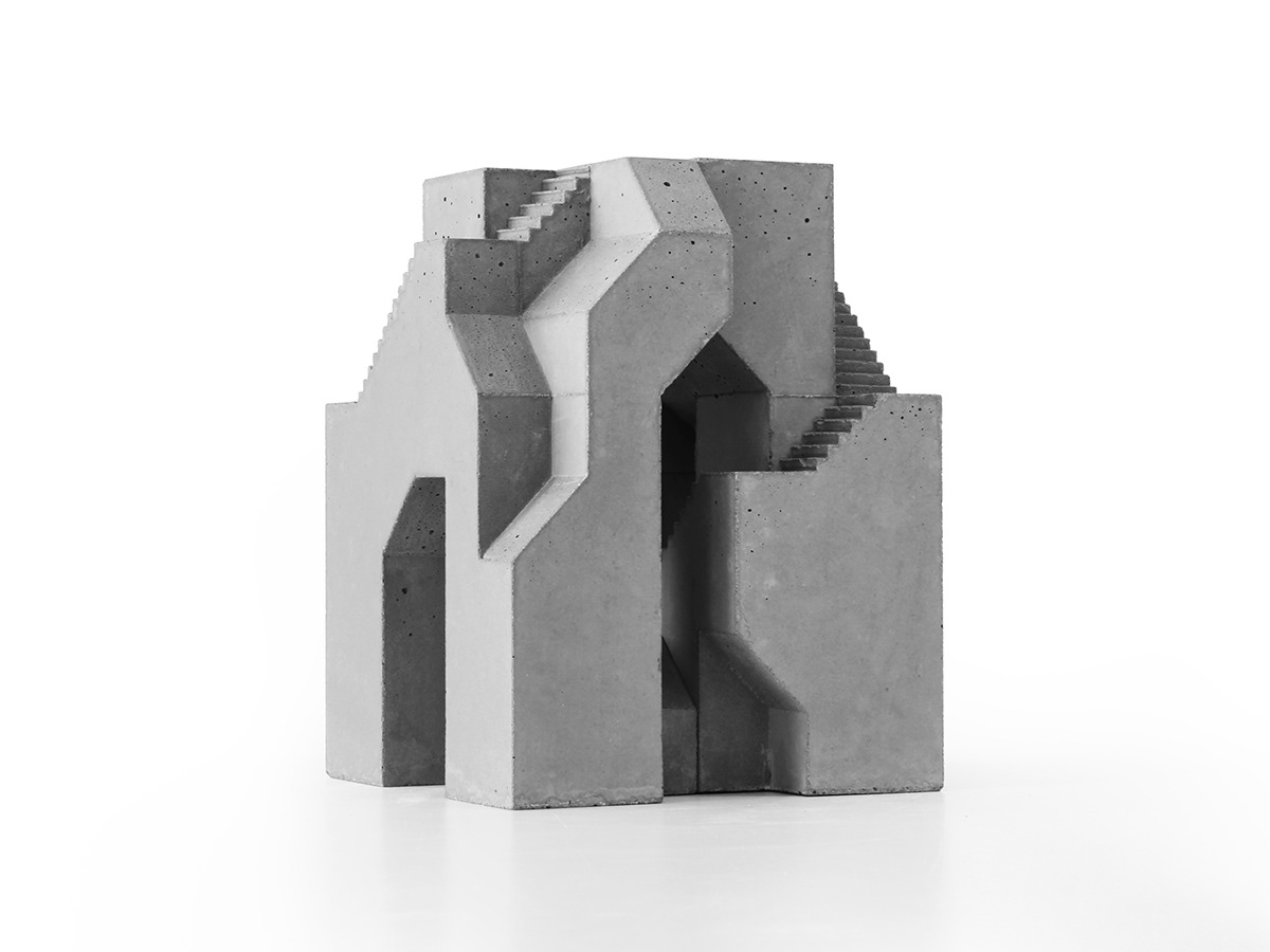 architecture artwork Brutalism Brutalist concrete modern modular sculpture set stairs