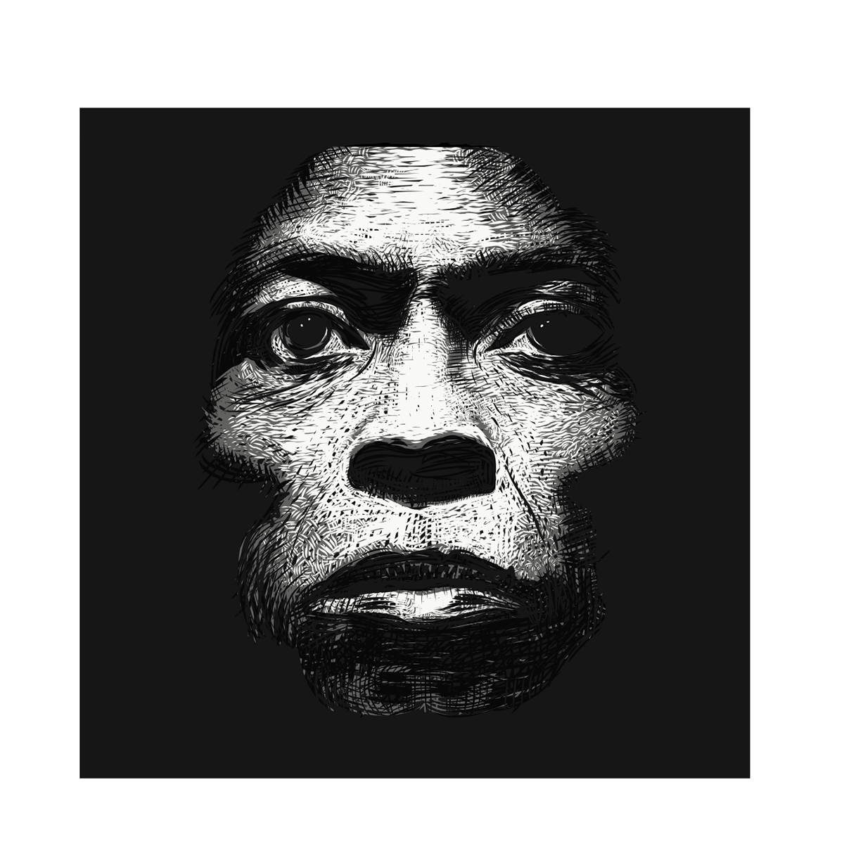 adobedraw Miles Davis jazz trumpet African American Heritage portrait vector art