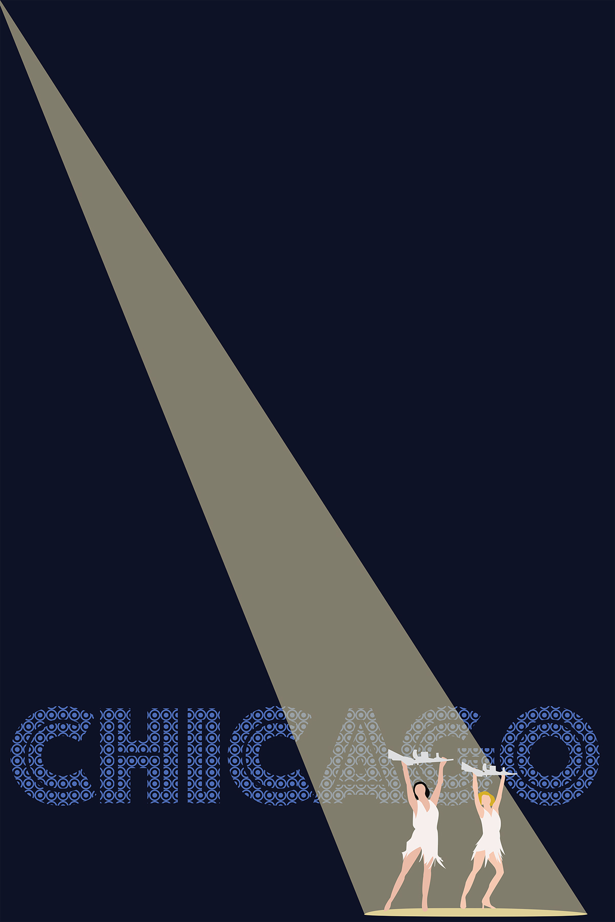 chicago Chicago Musical broadway catherine zeta jones roxie heart Velma Kelly poster minimalistic minimal Poster Design