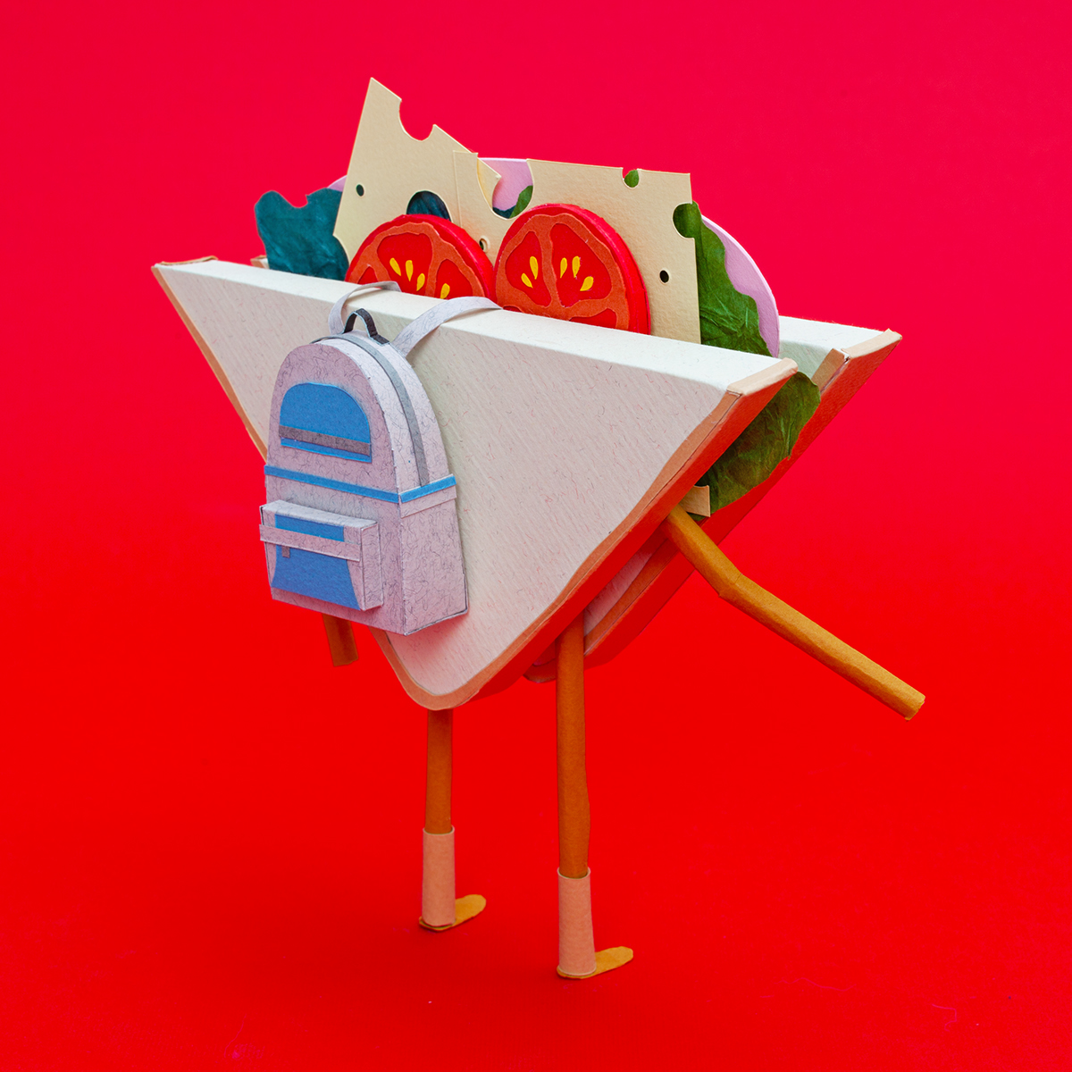 paper Paper Engineer paper craft paper sandwich sandwich back to school sharing is caring red sandwich people school