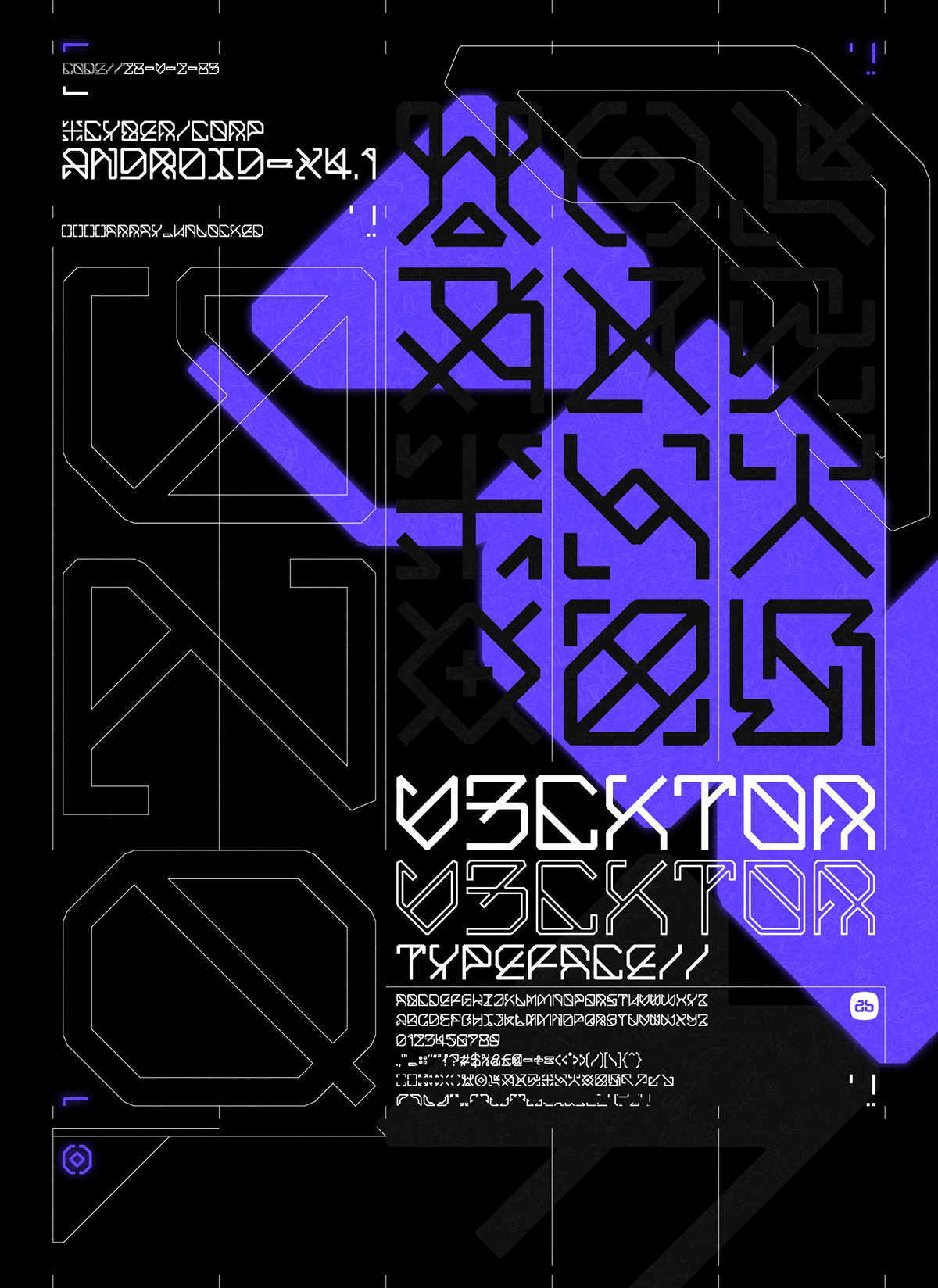 awesome Cyberpunk Display experimental font Fontself futuristic sci-fi Typeface typography  