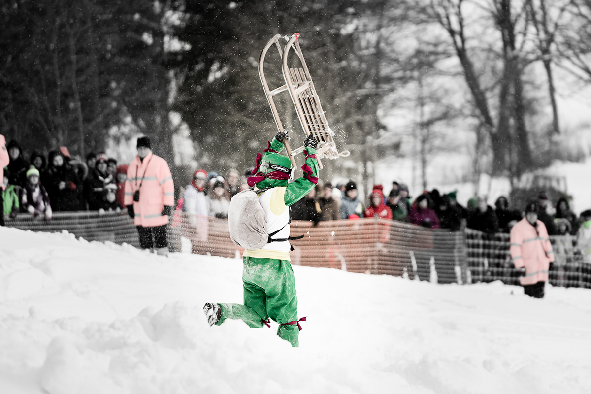 winter Schlitten Bayern Bavaria Wintersport schnee snow Fasching karneval