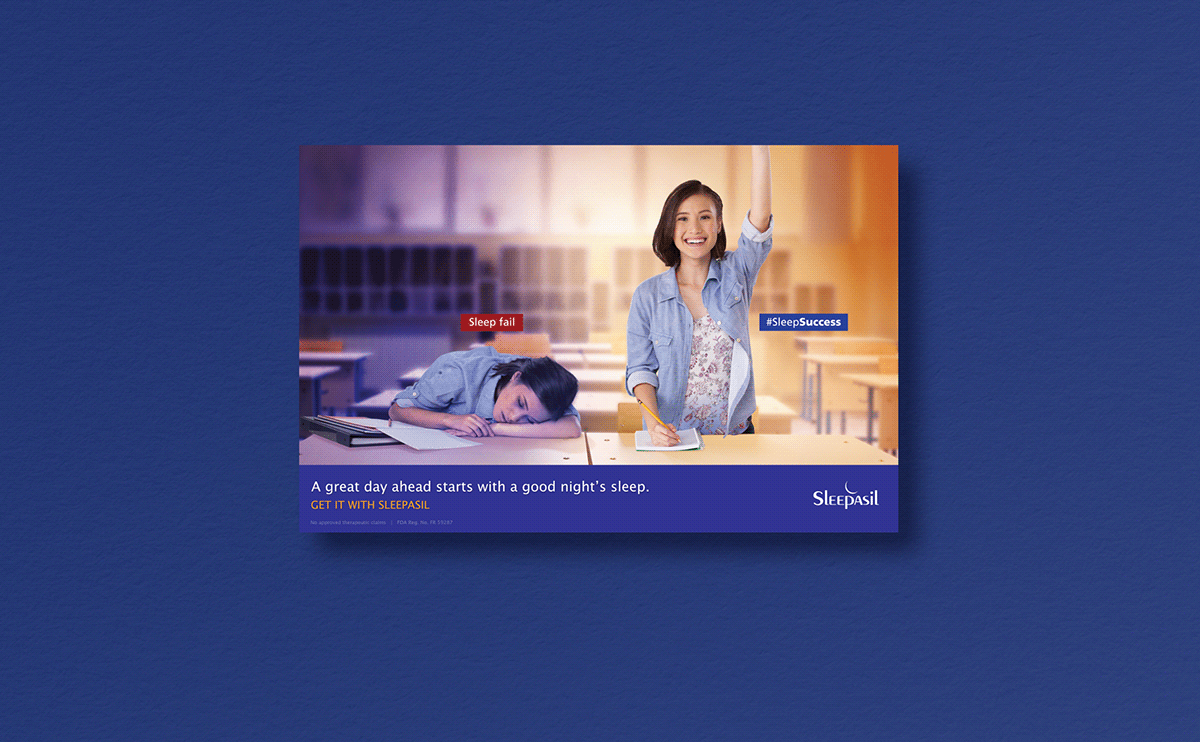 Advertising Campaign advertising design branding  Creative Direction  graphic design  melatonin school sleep supplement success visual idenity