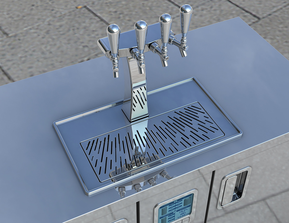 Keg beer wine refrigeration stainless steel portable TAP chrome user interface