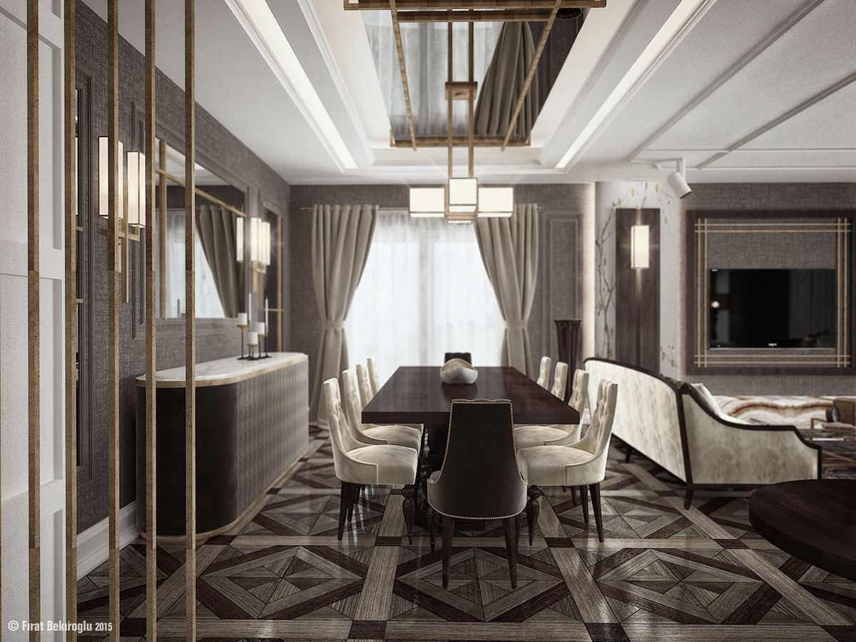 room Interior furniture Residence incek uptown içmimar Fırat Bekiroğlu 3dsmax Render vray house design bulding