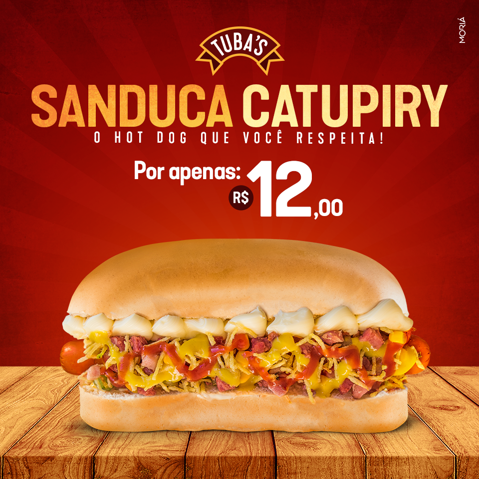 hot dog branding  dogueria tuba's cardápio