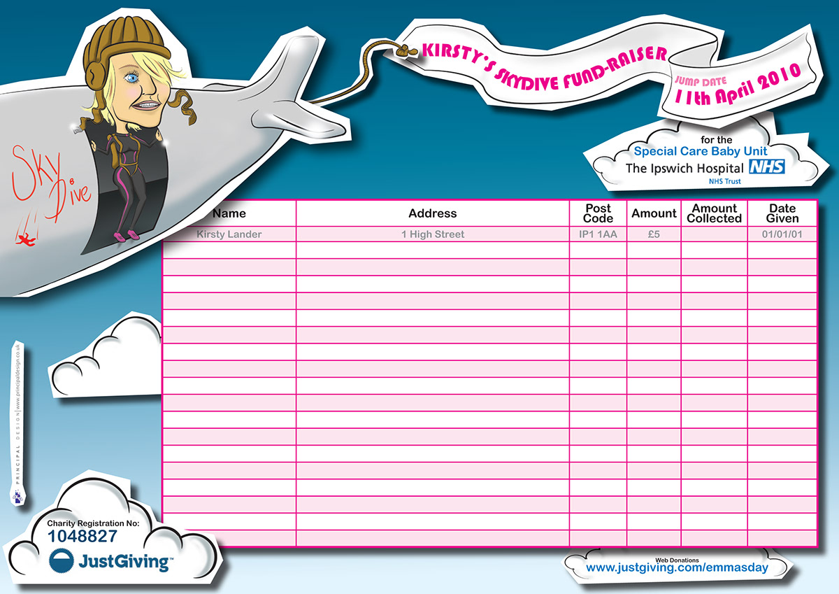 sky dive SKY charity Fun caricature   draw toon cartoon Forms posters