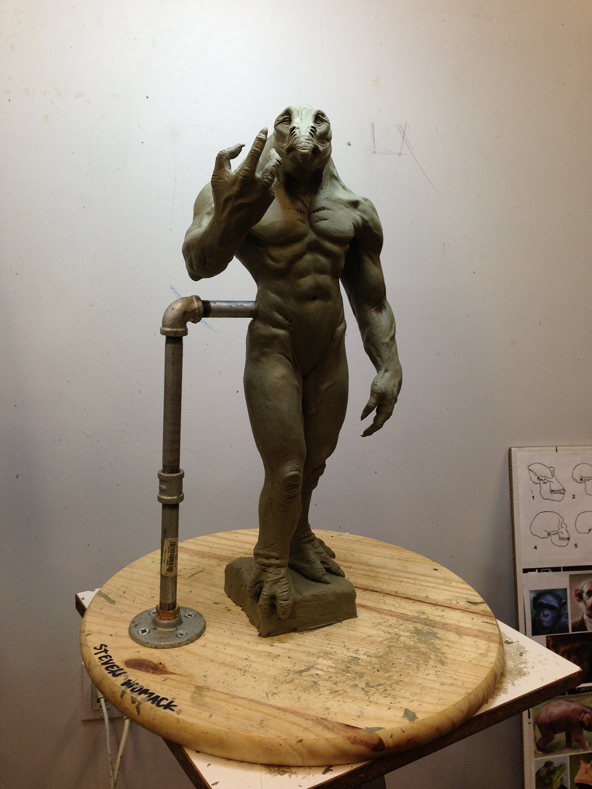 sculpture clay Gnomon Jon Brown