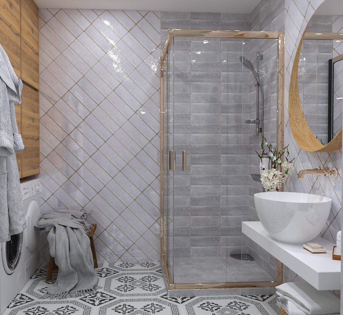 bathroom Interior design interior design  Render visualization