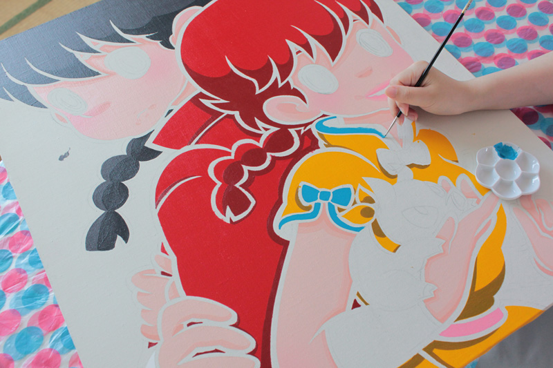 canvas Acrylic paint Liquitex making japan