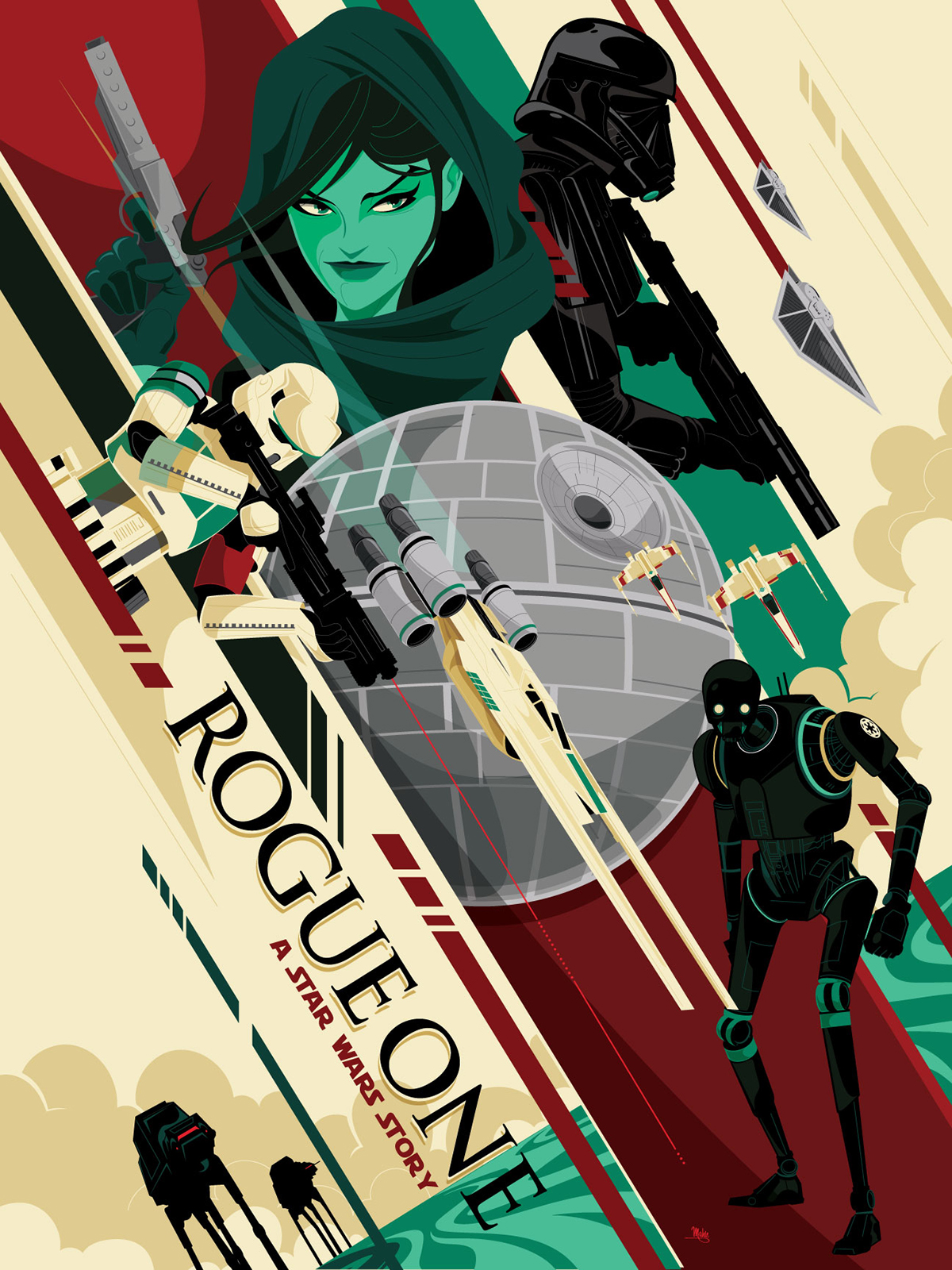 rogue one star wars Alternative Movie Posters Poster Posse vector Fan Art jyn erso