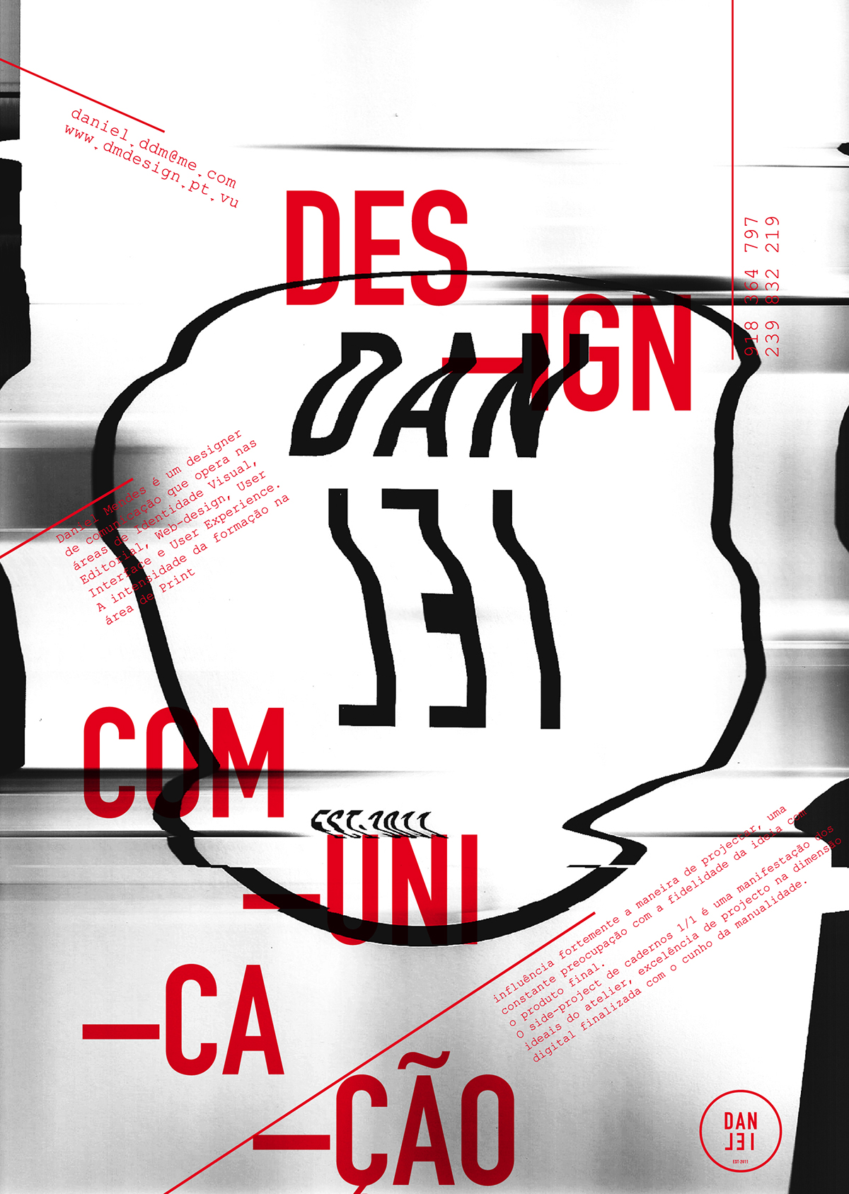 poster Daniel Mendes self-promotion design color type digital scanner