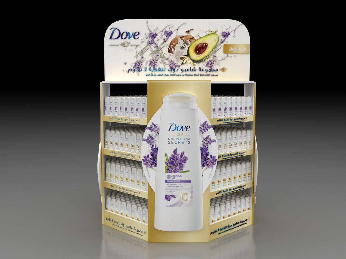 dove shampoo dove pop display posm Stand counter Floor Display Retail market Unilever