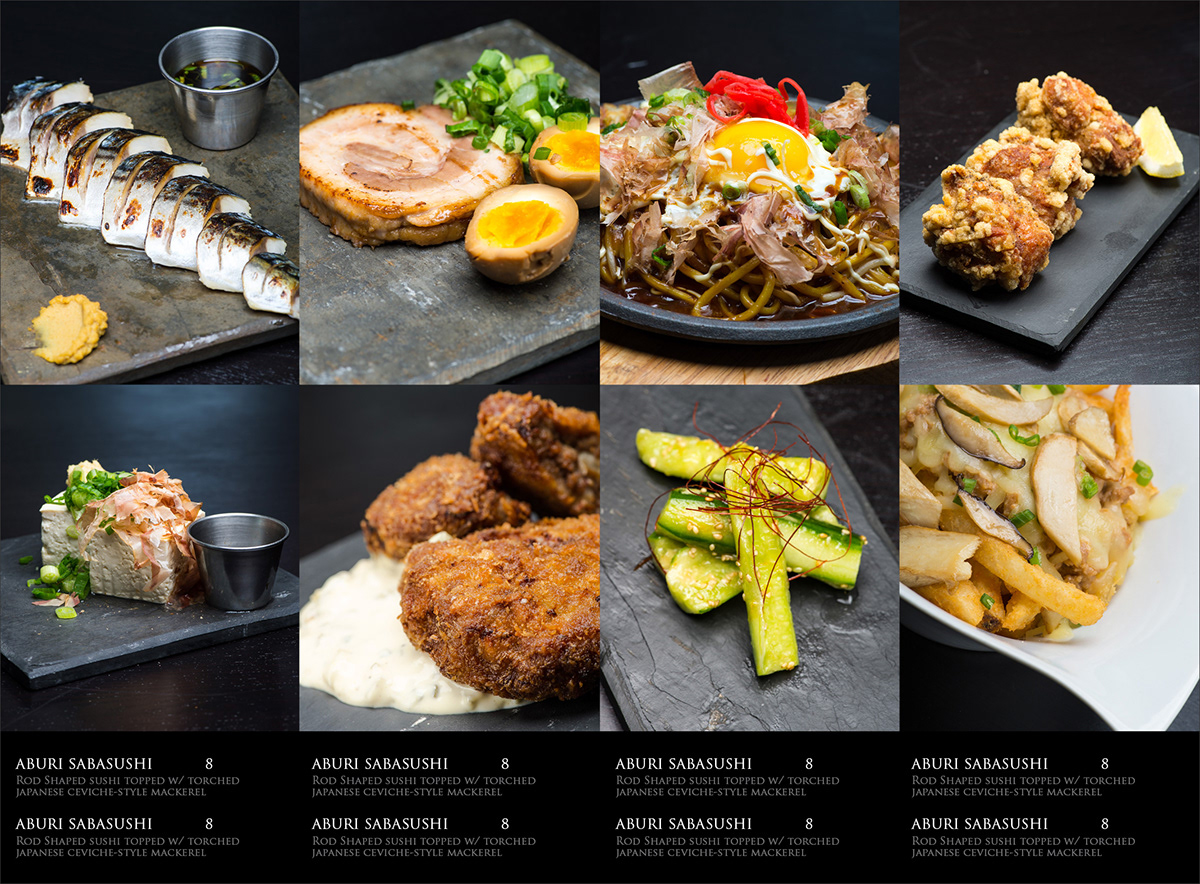 food photography menu design