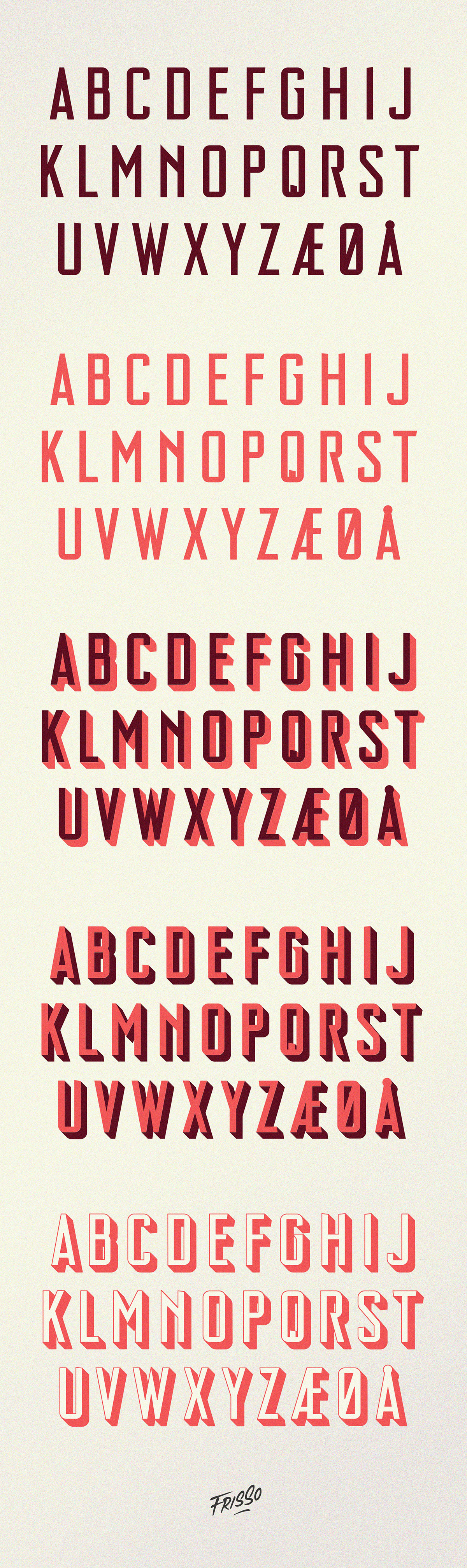 all caps Typeface shade alphabet frisso   caffa151   font