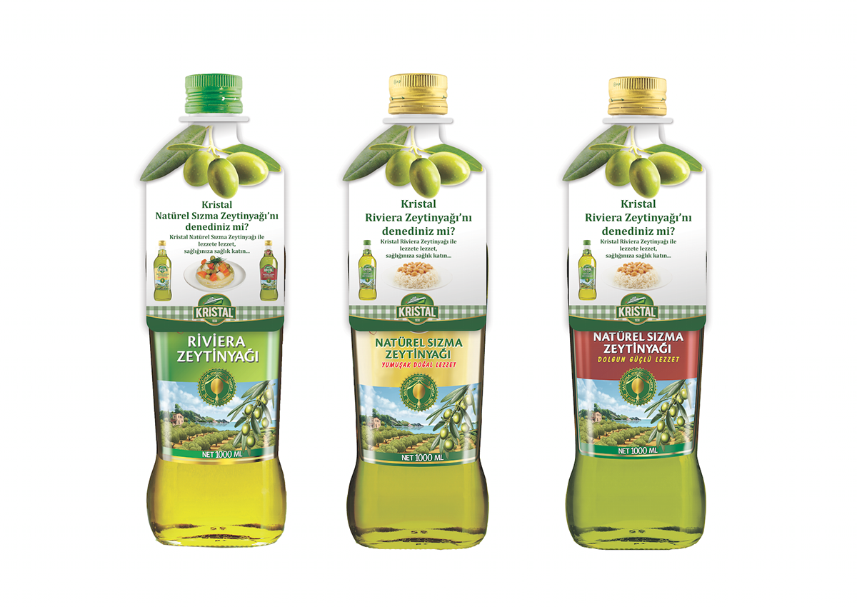 Kristal Oil packaging Olive Oil designing