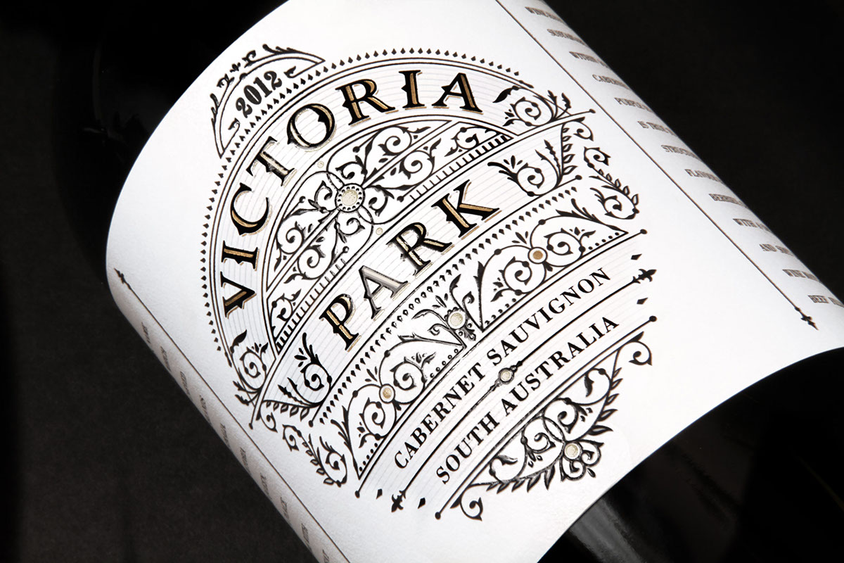 victoria park Victorian wine wine branding label design adelaide Park ironwork