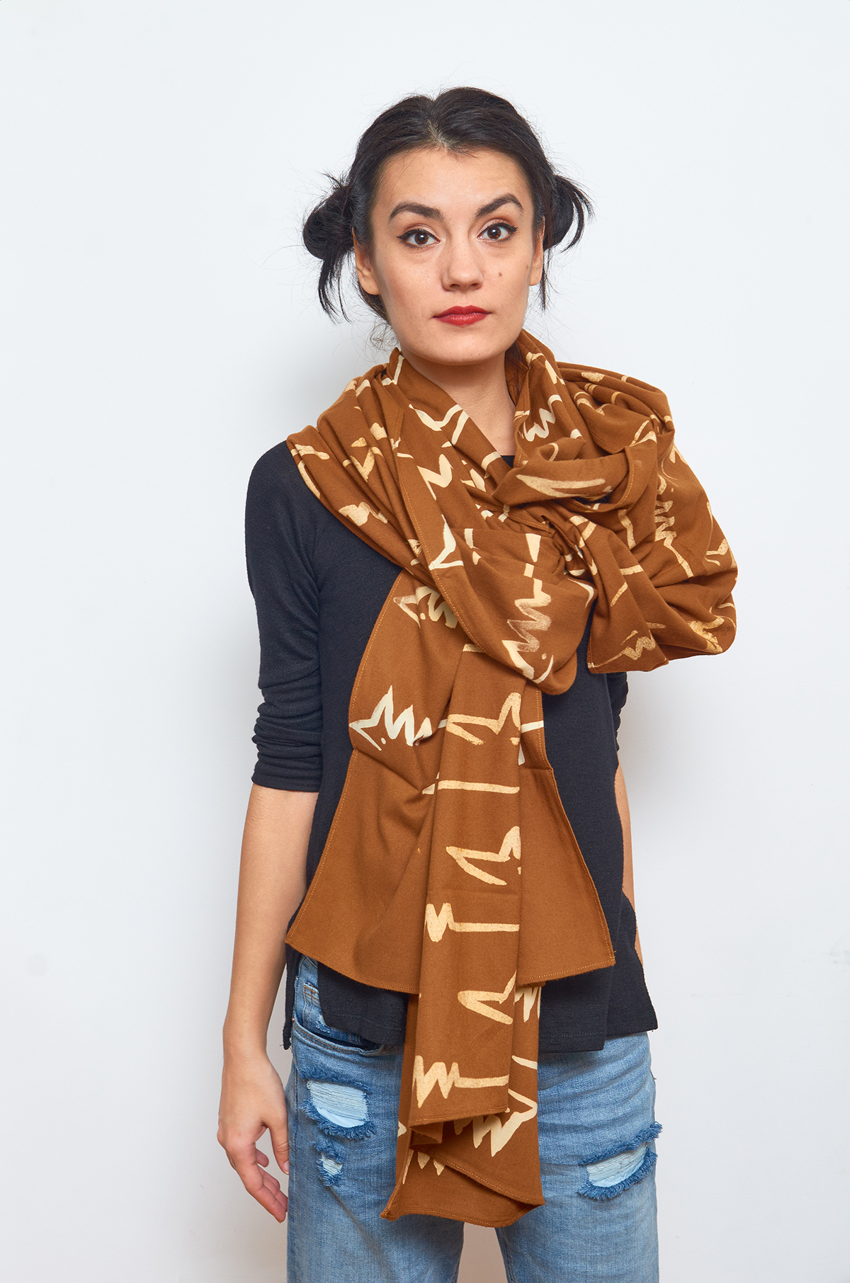 screenprint textile fibre pattern design draw sketch product scarf Style