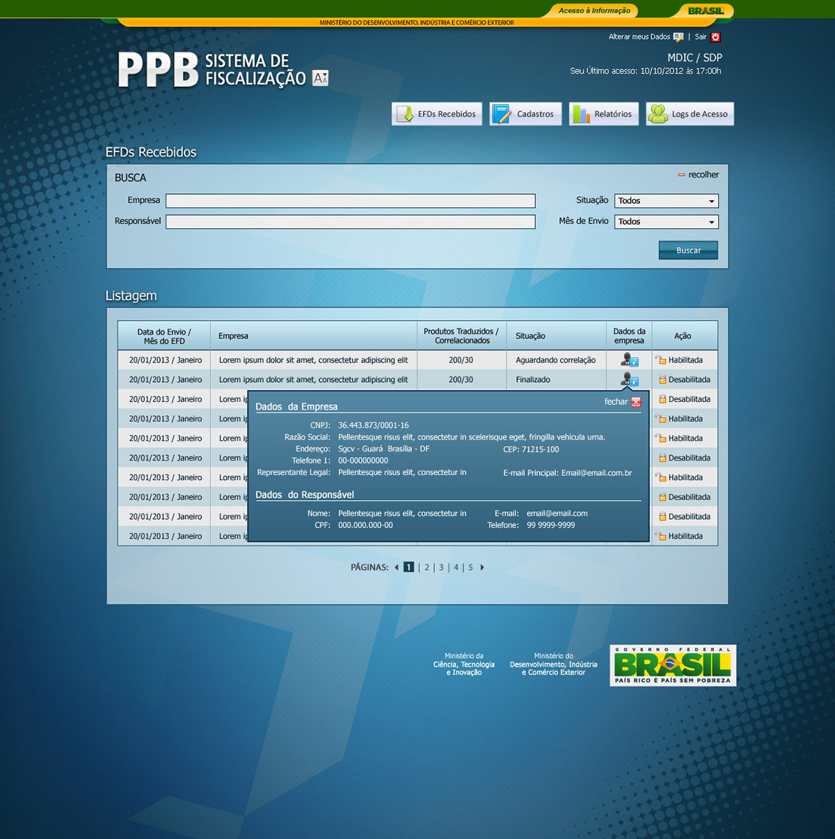 Governo Government Brazil brasilia Distrito Federal site sitio beualtiful system sistema Webdesign design