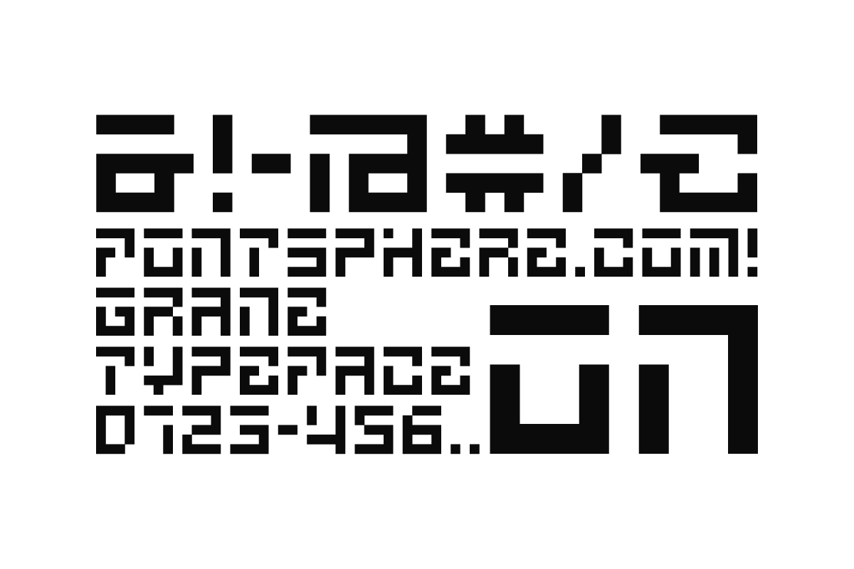 font Logotype display font geometric pixel minimal simple Typeface