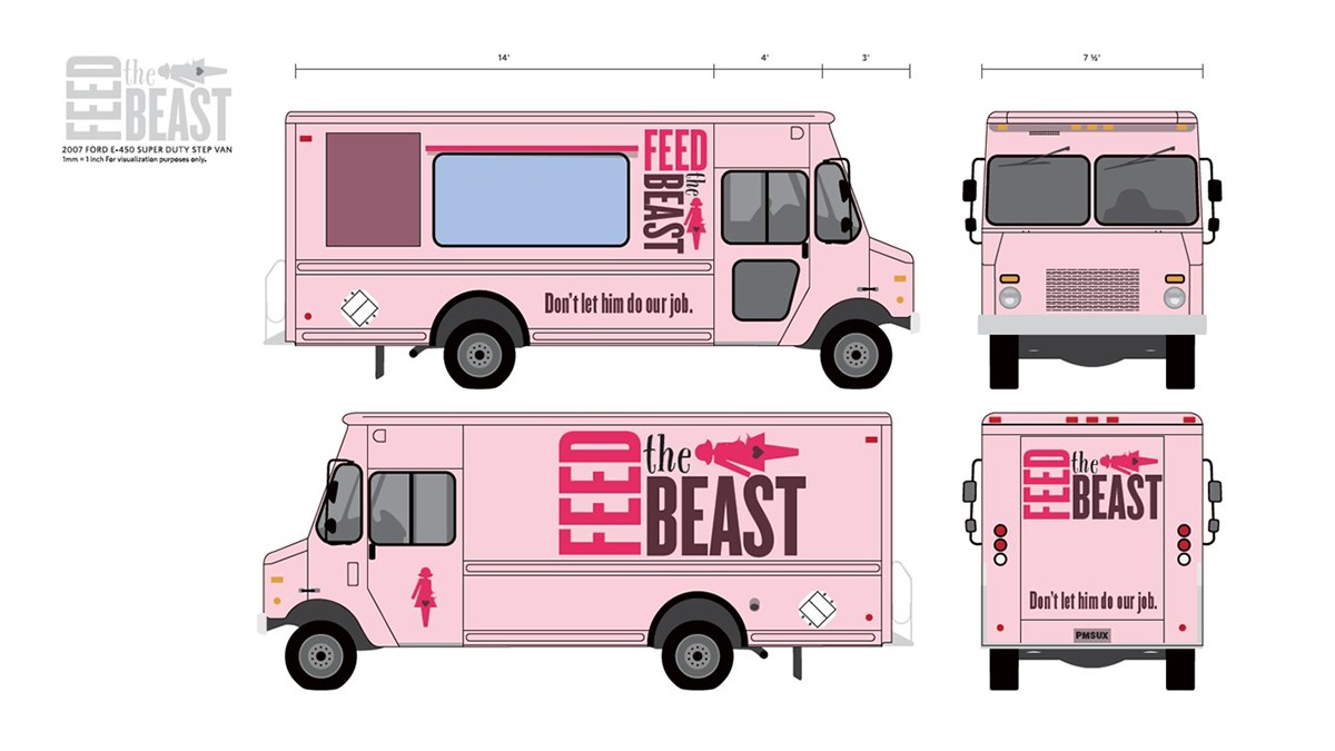 feed the beast Food  Truck PMS menstral SCAD Sean diaz pink woman women brand Kickstarter