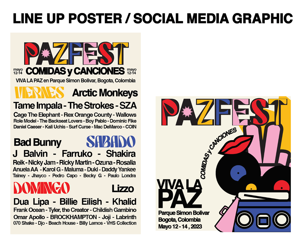 branding  Digital Art  festival branding festival design graphic design  hispanic music peace