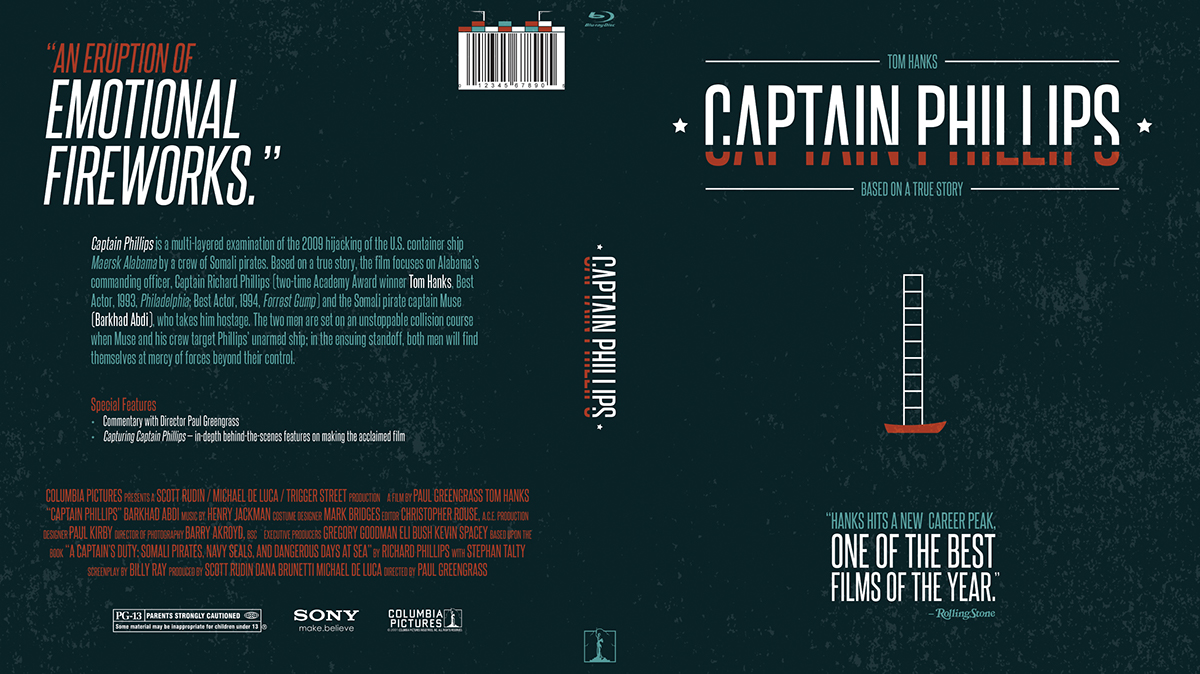captain phillips poster package blu ray movie design type logo print motion