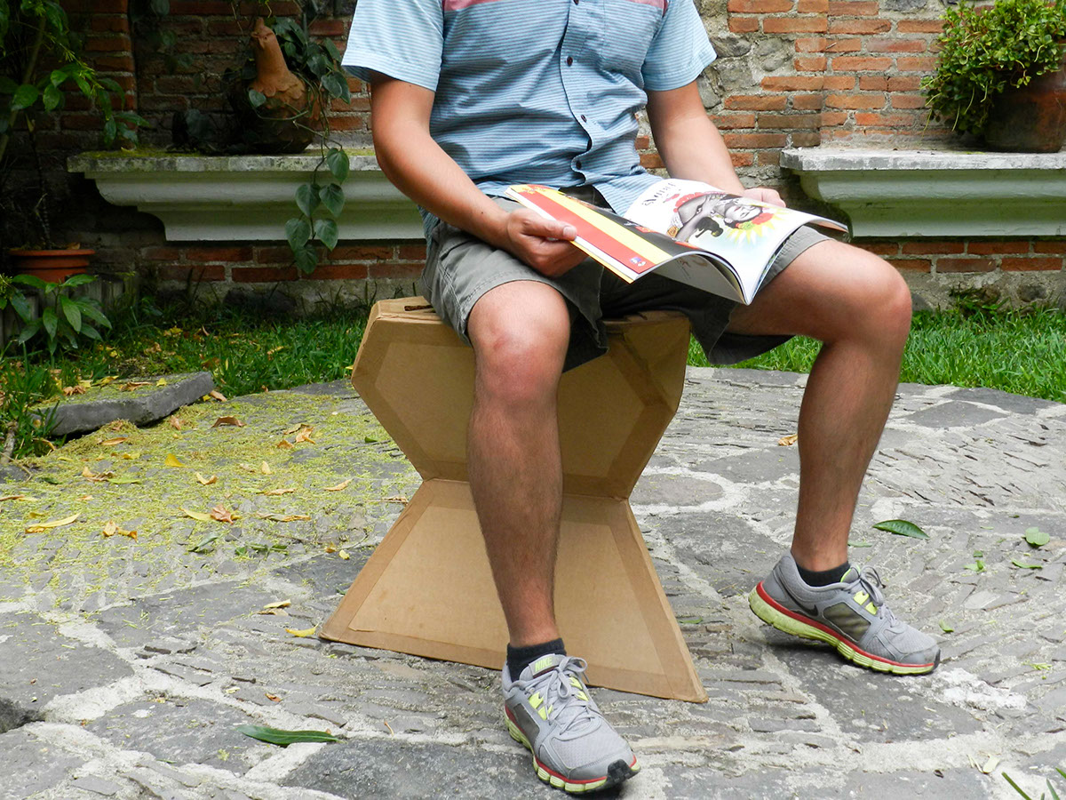 Sustainable recycle furniture cardboard product design