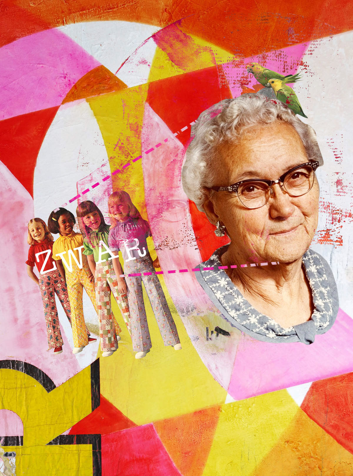 collage ageing generation babyboomer Editorial Illustration social retirement Retro agca science