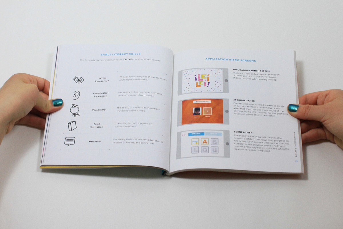 book Proposal venture design cartoon app mobile literacy bilingual spanish english