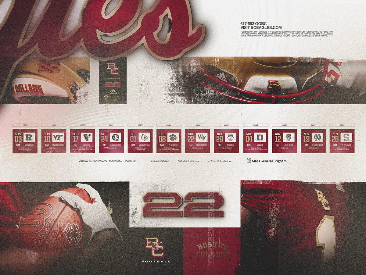adidas boston college football football football design graphic design  identity Sports Design