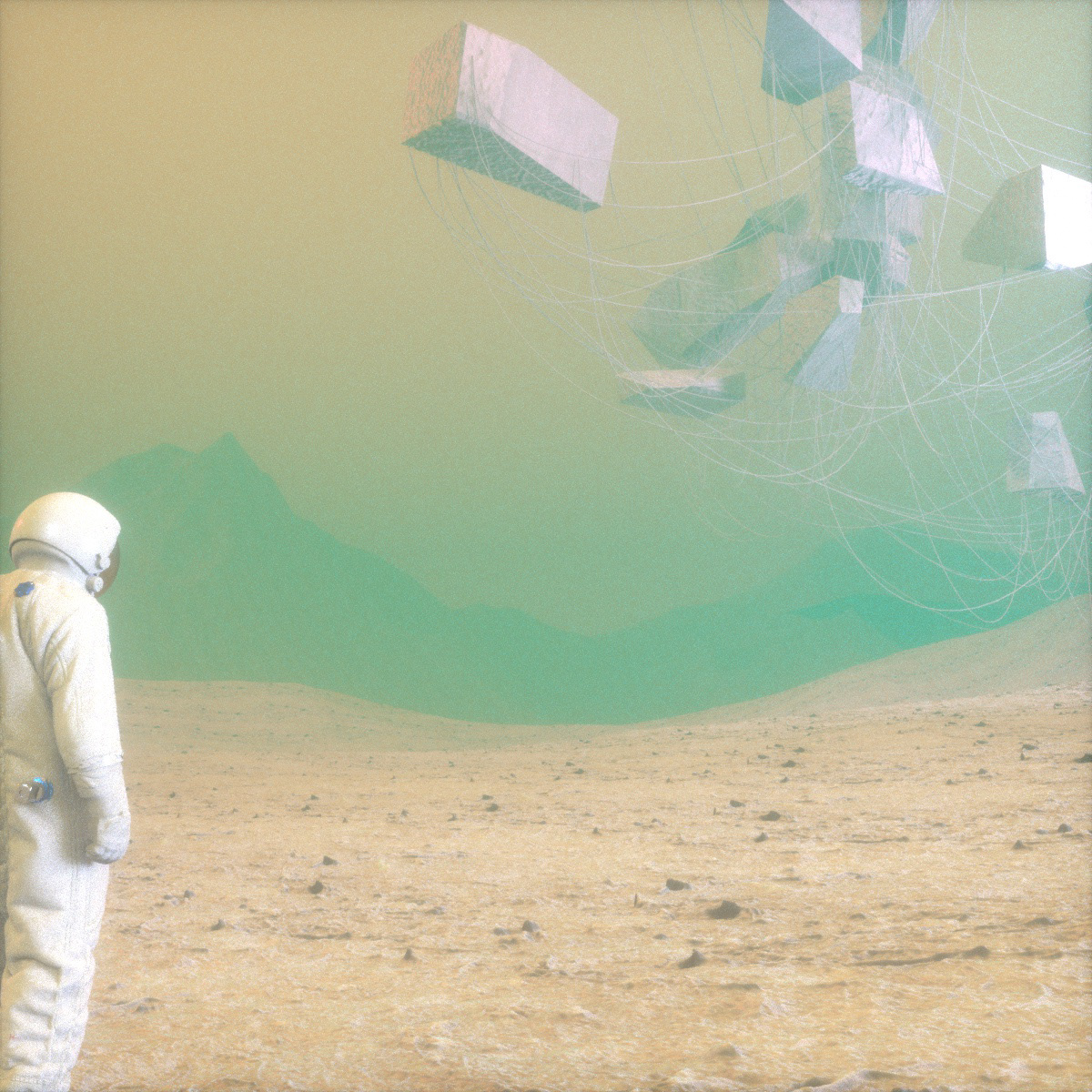 3D octane Space  c4d mars moon explore abstract surreal