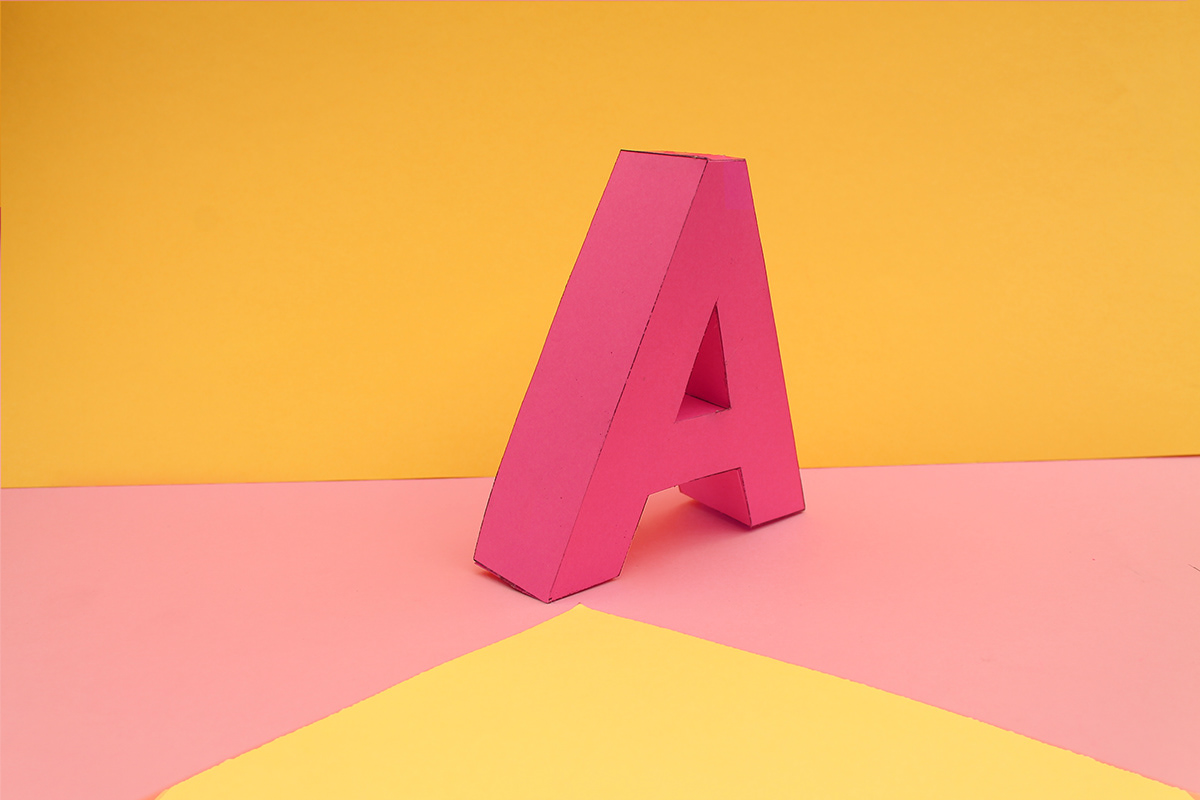 36daysoftype paper motion animation  color typography   Photography  letters vowels papercraft
