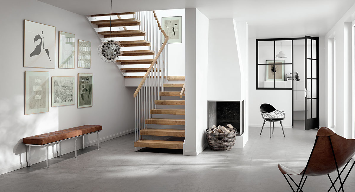 brochure Website 3D Interior stairs model environment design Layout interaction furniture