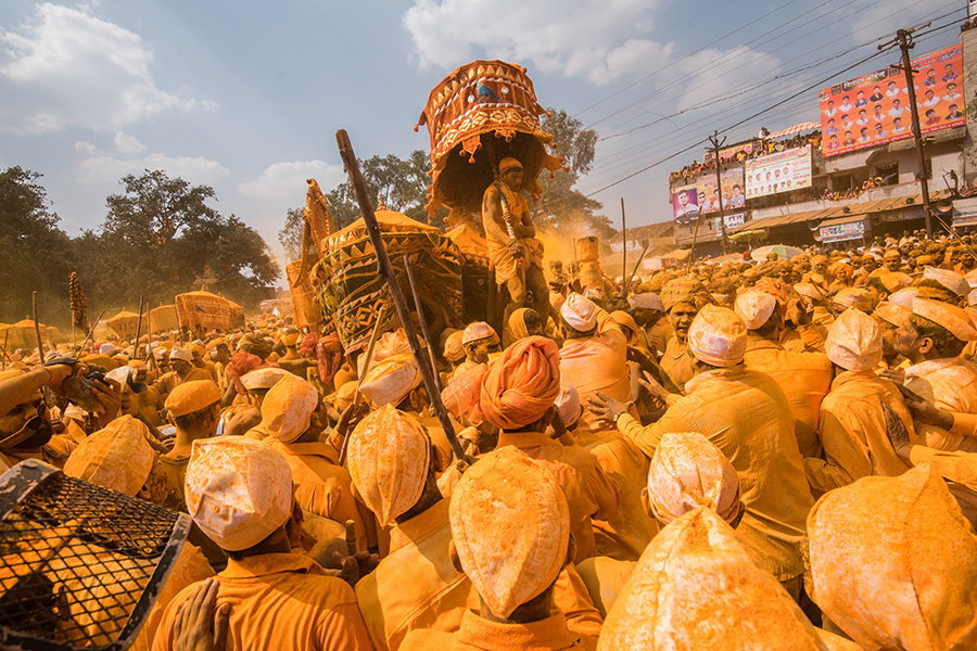 Shri Vittal Birdev yatra yellow festival Vittal Birdev Pattan Kodoli Kolhapur tradition shepard people