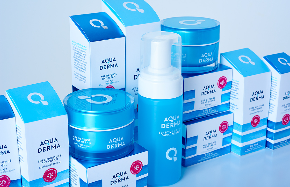 aquaderma product skicare aqua skin care sea blue