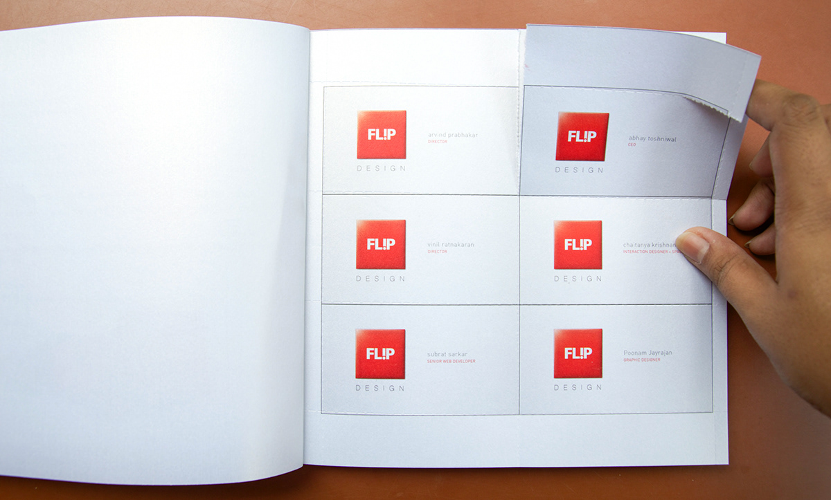 flip  design  branding brand communication visual language  red  square interactive