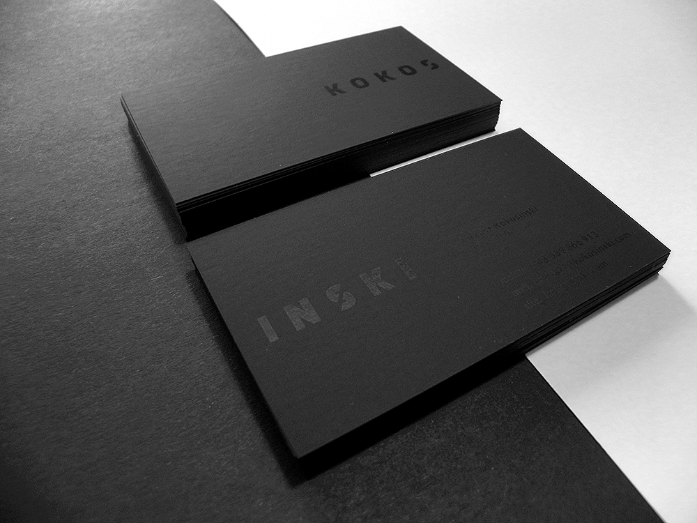 Business Cards black elegant personal