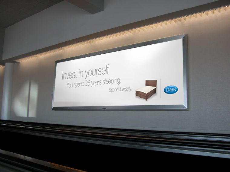bed topical strategic airport billboard Outdoor garythecopywriter Gary gary welsh tan jensen sealy designer expensive Recession