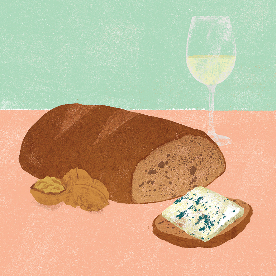 cheese. plate holidays ILLUSTRATION  texture colors pastel blue cheese france belge family