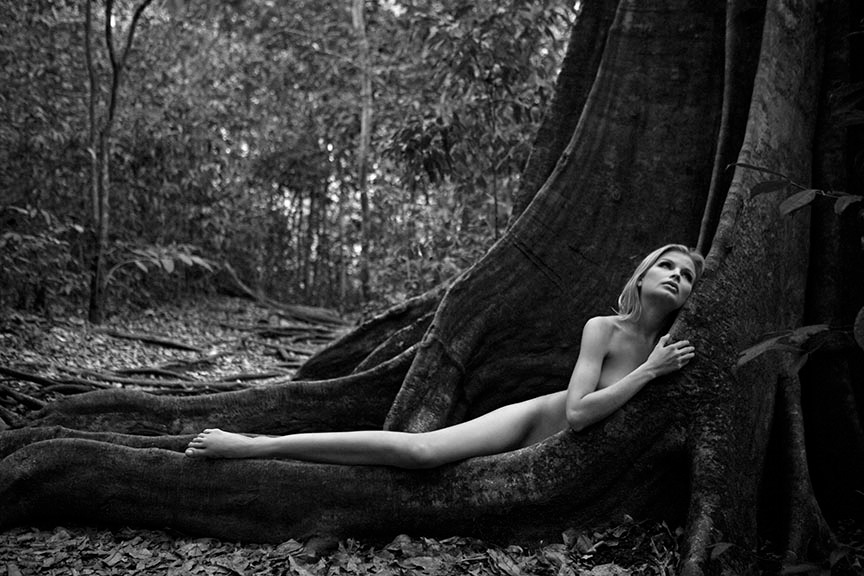 nude outdoors Nature Black&white FINEART art body