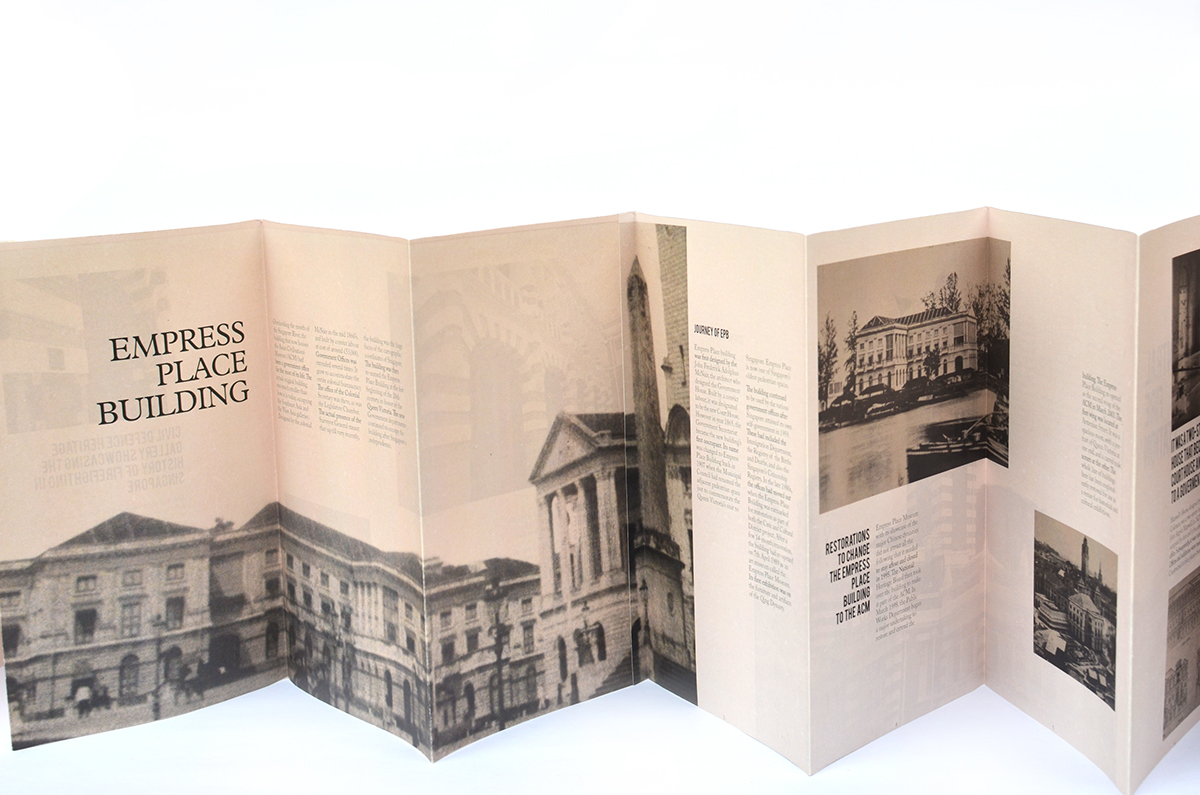 monument singapore publication accordion fold book