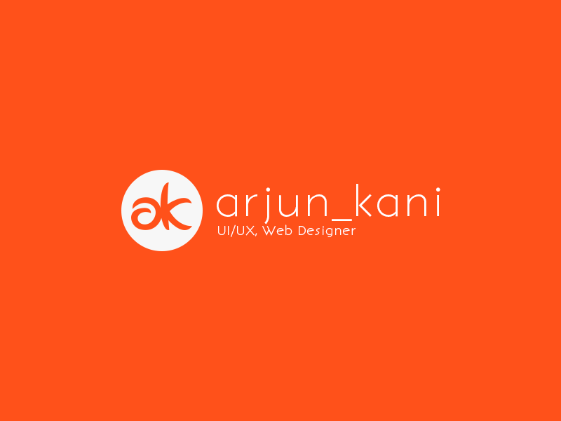 Arjun Kanithottathil  arjun_kani  logo design Personal Identity  design