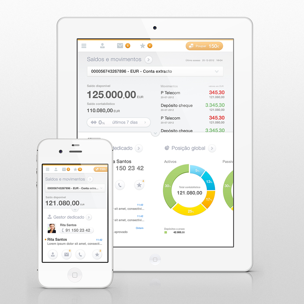 homebank Bank accounting application UI widget chart money
