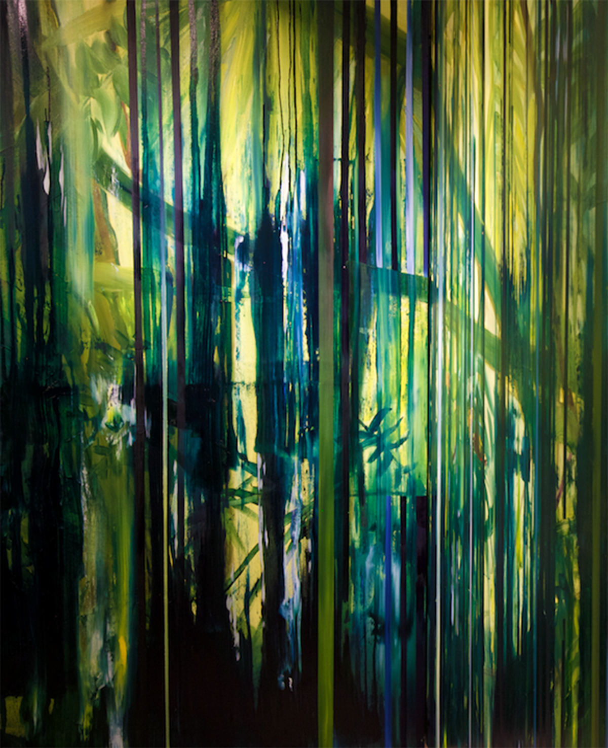 pintura selva oscura dante instalación